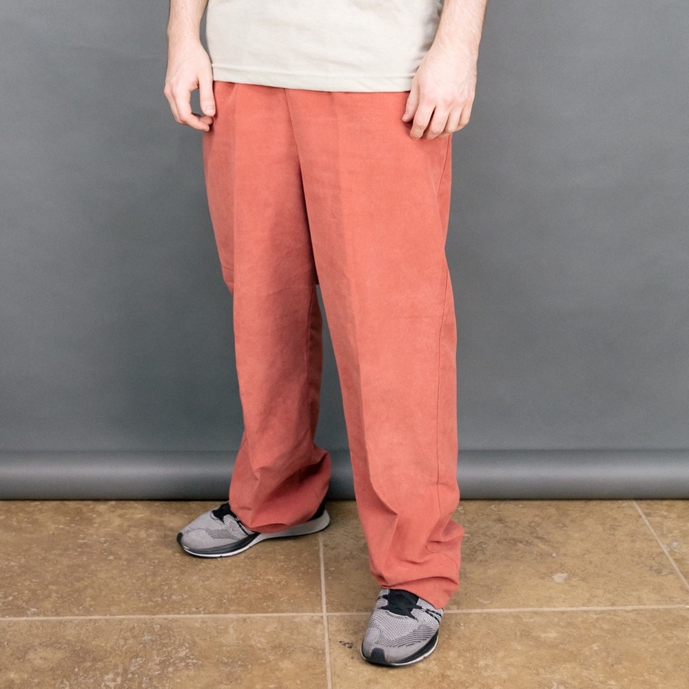 Vintage orange coral suede trousers pockets 🥁